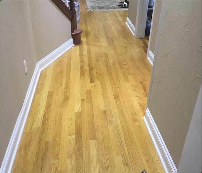 Hardwood floor in a hallway 