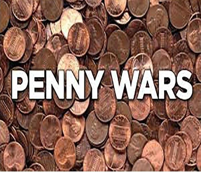 Pennies with the words Penny Wars