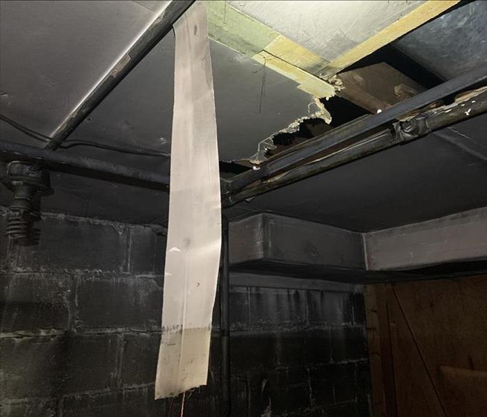 Asbestos wrap in ceiling